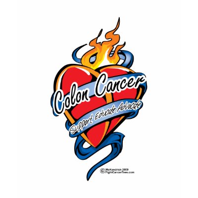Colon Cancer Tattoo Heart Shirts by fightcancertees