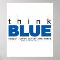 Colon Cancer Think Blue posters