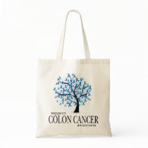 Colon Cancer Tree Canvas Bags