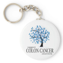 Colon Cancer Tree Key Chains