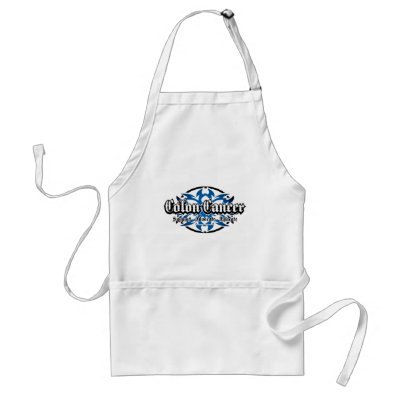 Colon Cancer Tribal Apron by fightcancertees