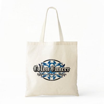 Colon Cancer Tribal Bags by fightcancertees