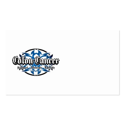 Colon Cancer Tribal Business Card by fightcancertees