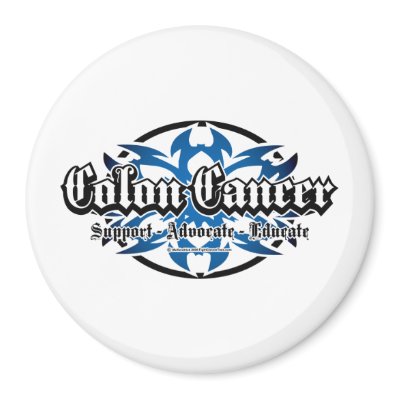 Colon Cancer Tribal Magnets by fightcancertees