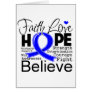 Colon Cancer Typographic Faith Love Hope Cards