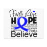 Colon Cancer Typographic Faith Love Hope Post Card