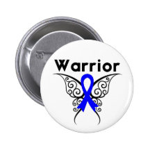 Colon Cancer Warrior Butterfly Pinback Buttons
