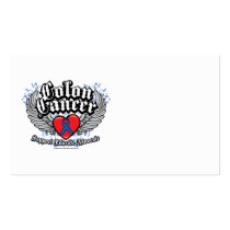 Colon Cancer Wings Business Card Template