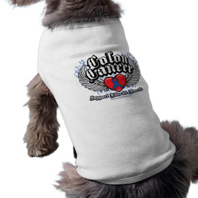 Colon Cancer Wings Pet Clothing by fightcancertees
