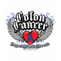 Colon Cancer Wings t-shirts