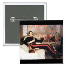 Colonel Frederick Gustavus Burnaby by James Tissot Button