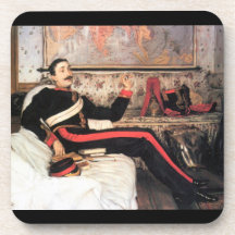 Colonel Frederick Gustavus Burnaby by James Tissot Beverage Coaster