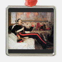 Colonel Frederick Gustavus Burnaby by James Tissot Christmas Tree Ornaments