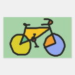 color bike rectangle stickers