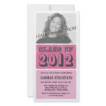 Color Block 2012 Graduation Party Invites - pink