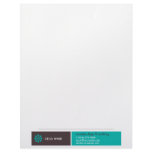 Color Block Brown and Aqua Retro Letterhead