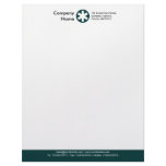 Color Footer (Asterisk Logo) - Dark Green Customized Letterhead