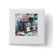 Color happy Picture Speld Buttons