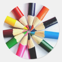 COLOR ME HAPPY ROUND STICKERS