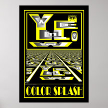 COLOR SPLASH YELLOW POSTERS