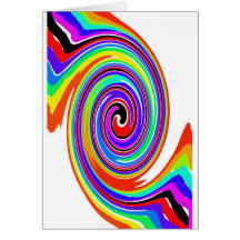 COLOR SWIRL LOLLY POP GREETING CARD