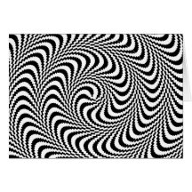 Colorable Optical Block Spiral Greeting Cards