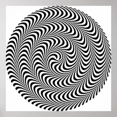 Colorable Optical Block Spiral Poster by JayAtZazzle