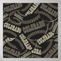 Colorado Baseball Collage Print