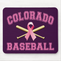 COLORADO BASEBALL PINK RIBBON MOUSE PADS