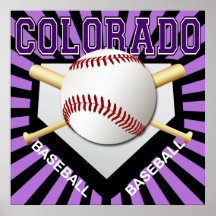 COLORADO BASEBALL POSTER PRINT