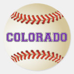 COLORADO BASEBALL ROUND STICKERS