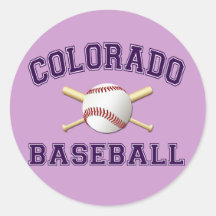COLORADO BASEBALL ROUND STICKERS