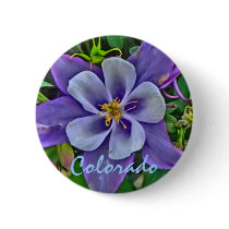 Colorado columbine button