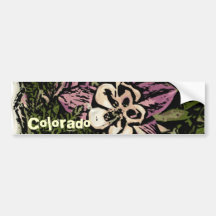 Colorado columbine deco bumpersticker bumper sticker