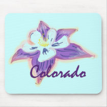 Colorado Columbine flower mousepad