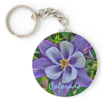 Colorado columbine keychain