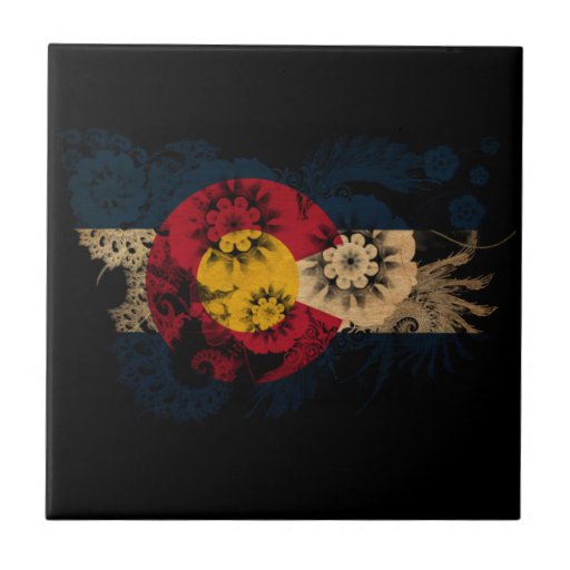 Colorado Flag Ceramic Tiles