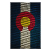 Colorado Flag Expanded Metal Awesome Custom Stationery