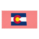 Colorado Flag Map Personalized Photo Card