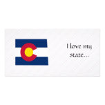 Colorado Flag Map Photo Card