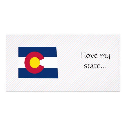 Colorado Flag Map Photo Card