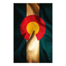 Colorado Flag Silky Custom Stationery
