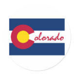 Colorado Flag Round Stickers