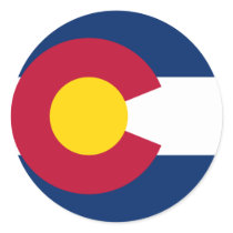 Colorado Flag Round Sticker