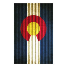 Colorado Flag Tin Roof Stationery