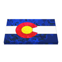 COLORADO FLAG Wrapped Canvas Print