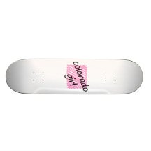 Colorado Girl with Scribbled Colorado Map Skateboard Decks