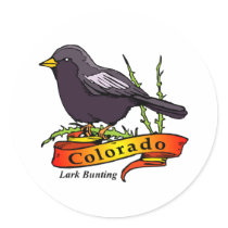 Colorado Lark Bunting Stickers