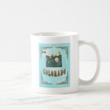 Colorado Map With Lovely Birds Mug