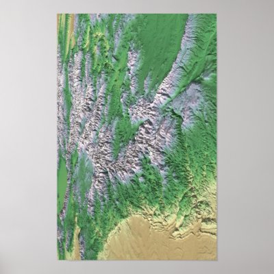 Colorado Mountain Ranges Poster by oikographica